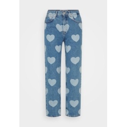 Heart Print Jeans